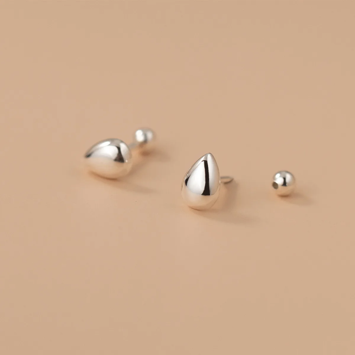 La Monada Stud Earrings For Women Silver 925 Water Drop Fine Women Earrings In Jewelry Stud Earrings 925 Silver Nut Screw