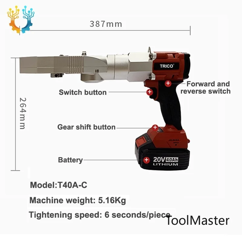 

[2026]Electric Rebar Connecting Torque Wrench, Electric Pipe Wrench, Electric Turnbuckle Bolt Wrench, Electric Nut And Bolt Wren