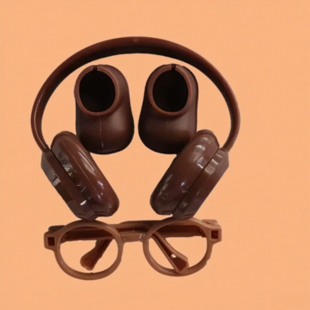 

Mini Doll'S Clothes Outfit Accessories for 15-17cm Labubu and 10cm Cotton Doll Vest Uniform Headset Earphone Set Clothing Gift