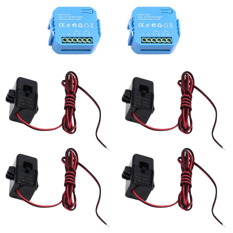 

【Горячий торт】2 шт. Tuya умный счетчик энергии, потребление энергии, двунаправленный монитор мощности, поддержка управления через приложение