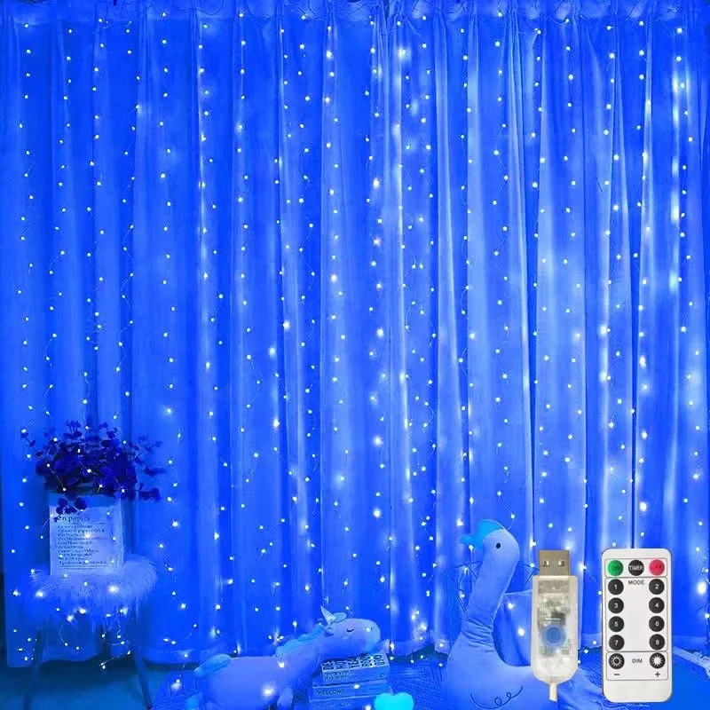 

Indoor Waterfall Fairy String Lights Led Bedroom Lights 3/6M USB Curtain Light Decoration Wedding Christmas Party Holiday Decor