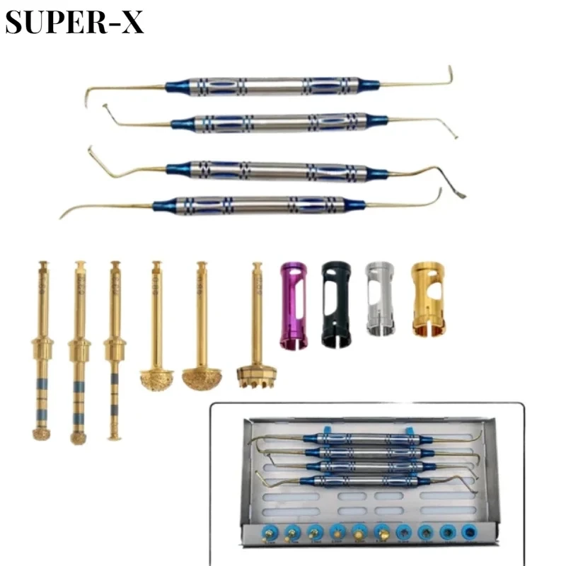 1set Dental Implant Advanced Sinus Kit Drills Diamond Grinding Head Stoppers Sinus Lifting Elevation Instruments Surgical Tools
