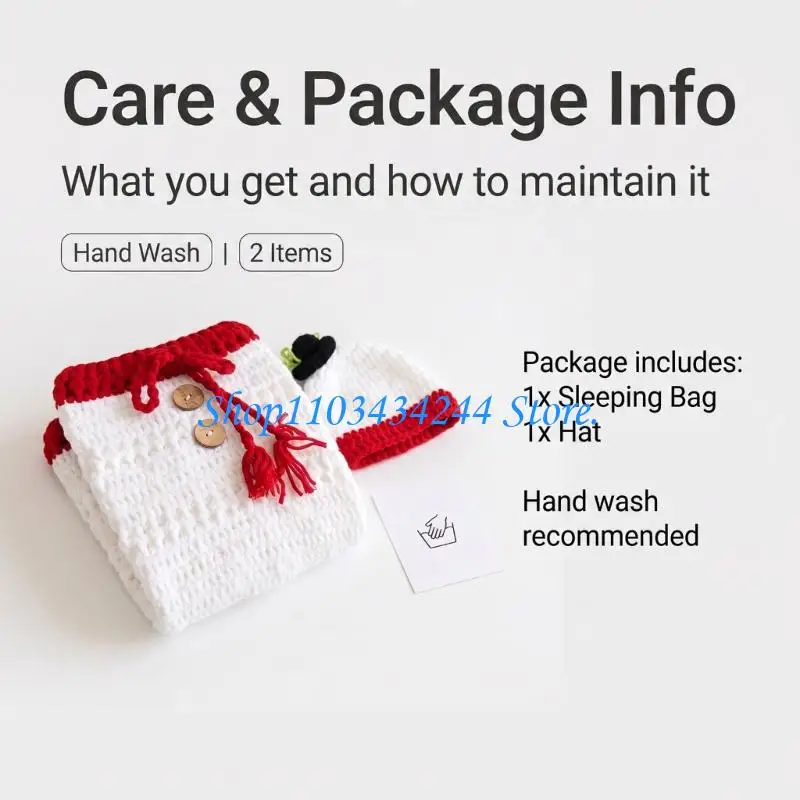 Conjunto accesorios fotográficos navideños para recién nacidos con estilo hilo texturizado para fotografías retratos,