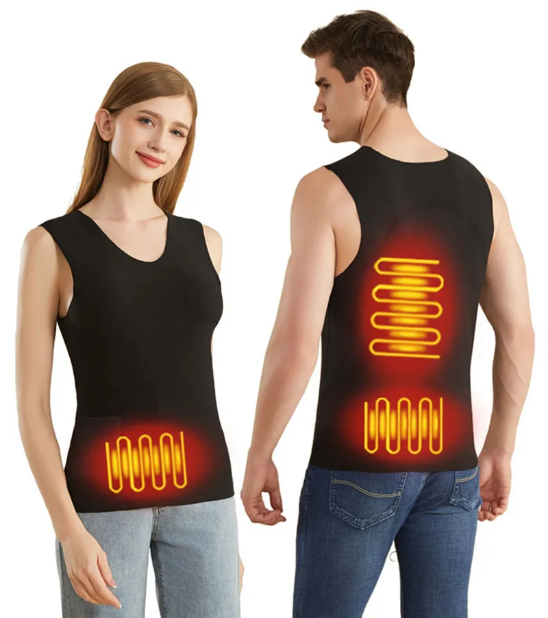New Men'S Winter 3-Zone Intelligent Heating Vest Slim Fit Fashion Versatile Casual Warm And Heated Sleeveless Top(No Power Bank)