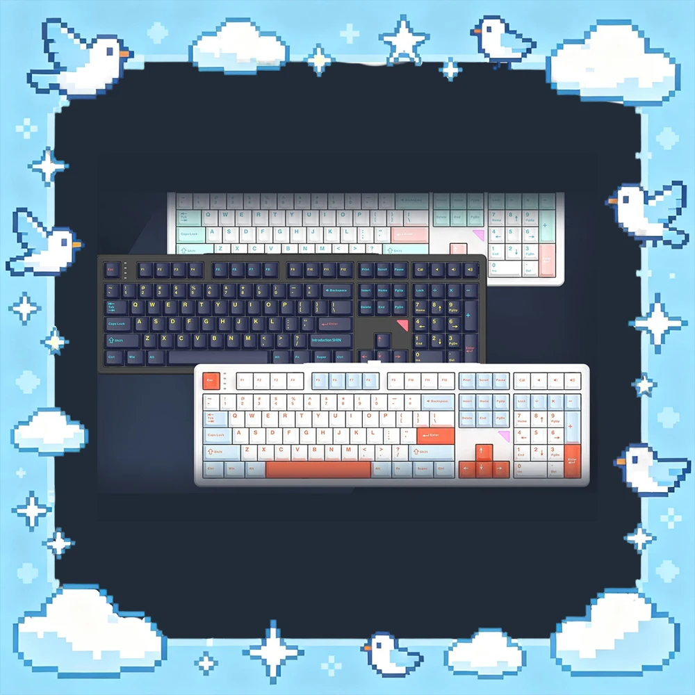 HELLO GANSS 3108T Mechanical Keyboard Quiet Office Gaming Keyboard Full Size Layout for Desktop Computer PC
