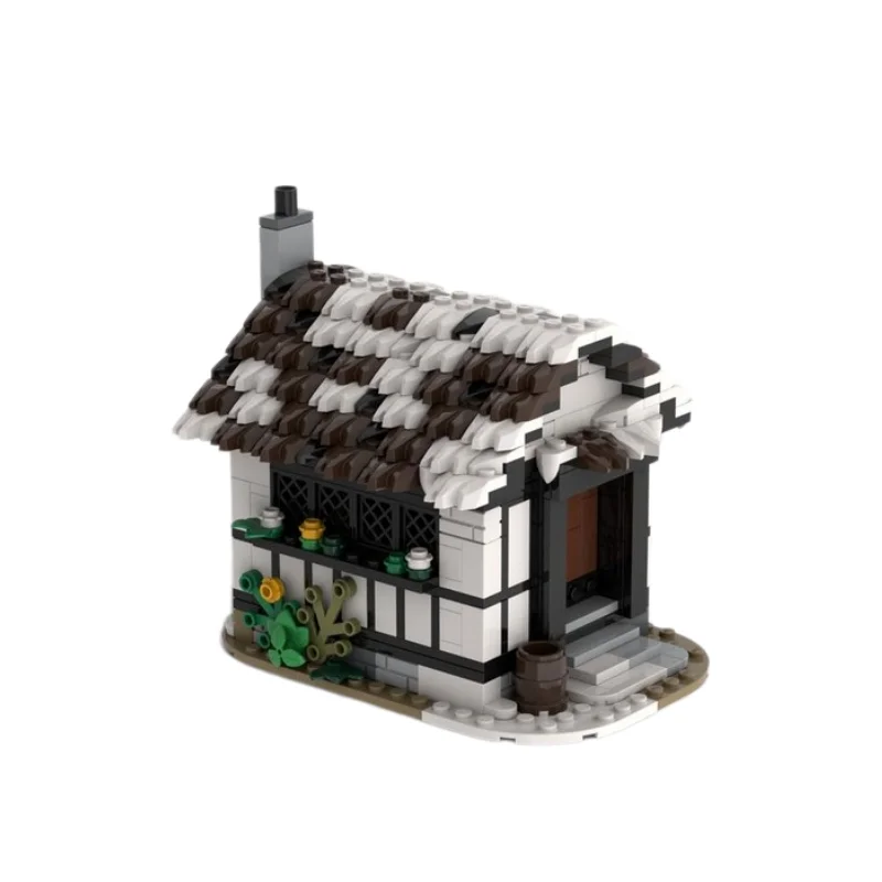 

Модель серии MOC Winter House Castle - набор игрушечных строительных блоков из мелких деталей, 494 элемента - подходит для всех любителей - подарок