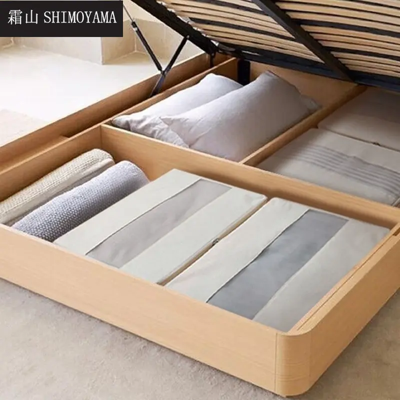 

SHIMOYAMA Under Bed Storage Bag Foldable Clothes Dustproof Storage Bins Visible Clear Window Zippered Thick Quilt Organizer