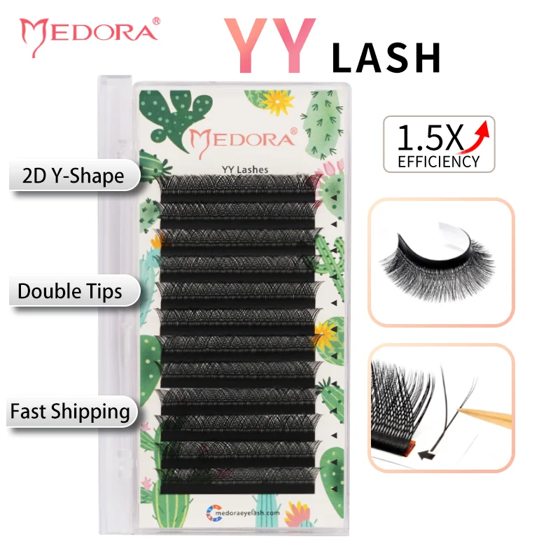 Medora YY Eyelash Extensions Y Shape Lashes Volume 8-15mm C/D Curl 0.07mm