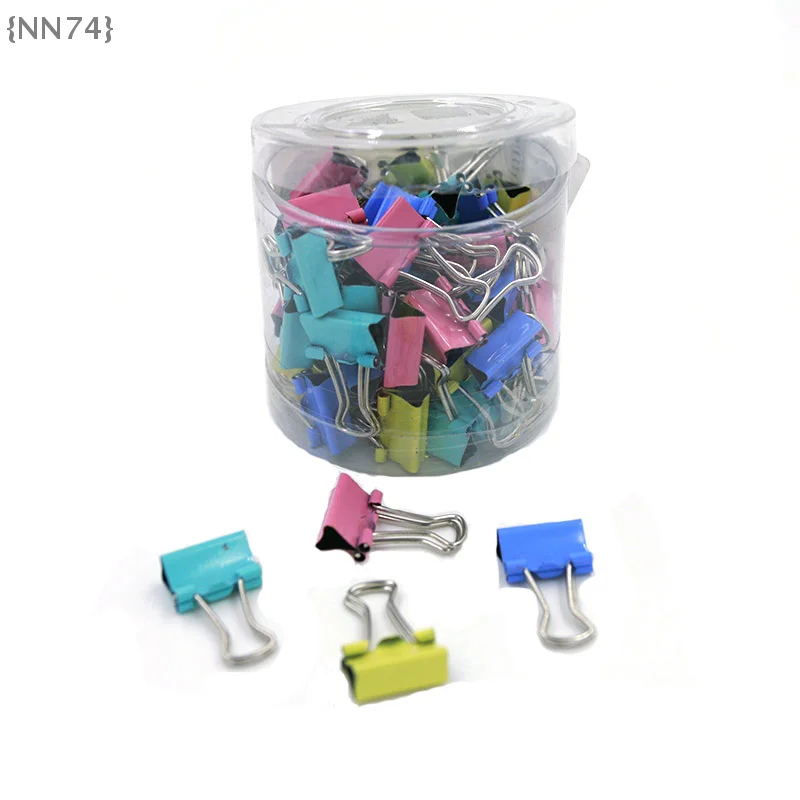 【F2-NN74】60 Pcs Assorted Mini Metal Binder Clips - 15mm Grip Clips For Office Notes And Letter Organization