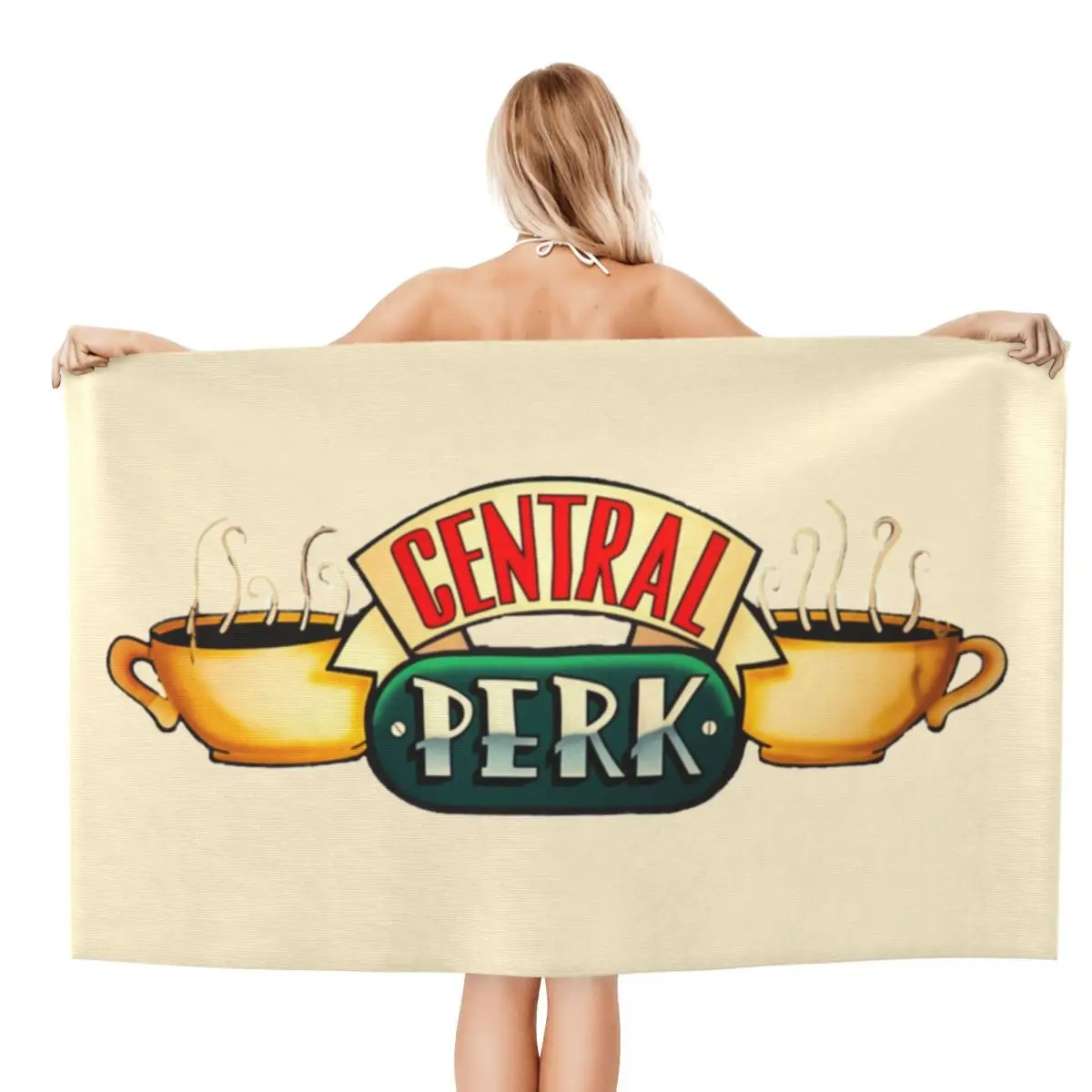 Custom Central Perk Beach Bath Towel Microfiber Friends TV Show Shower Sports Yoga Towels