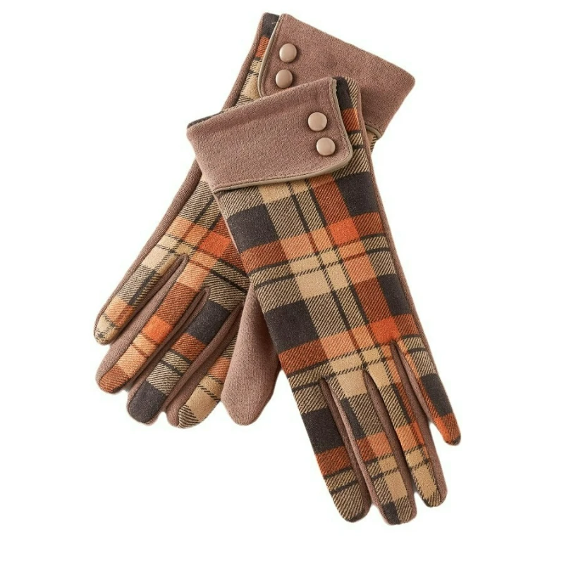 قفازات الخريف والشتاء، النسخة الكورية، منقوشة قديمة، مبطنة وسميكة، للتنقل اليومي، قفازات دافئة ومقاومة للبرودة