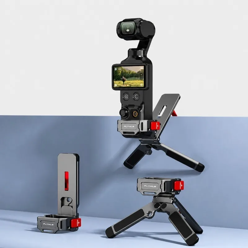 flymile-磁気金属三脚-dji-osmo-pocket-4-4p-3-用-磁気折りたたみ式自撮り棒-マンティスフックスタンド-ミニデスクトップマウント