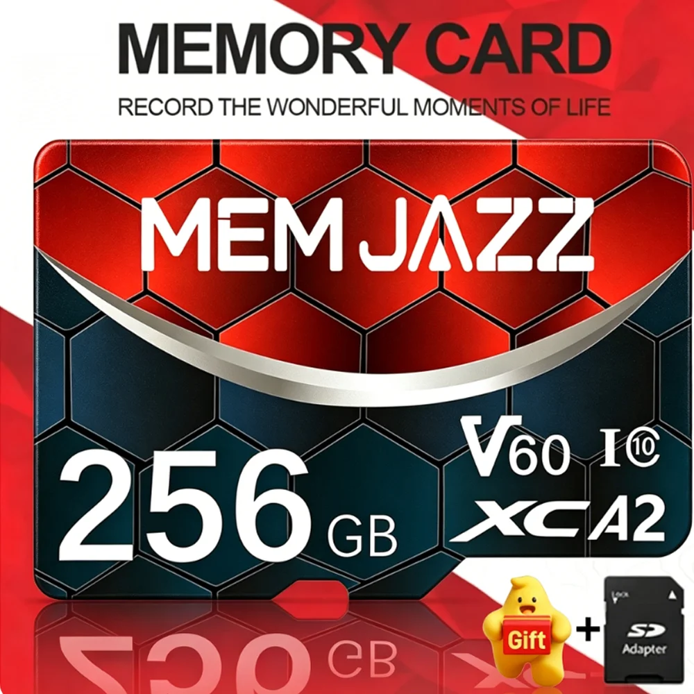 SD Card 64GB 128GB 512GB  Memory Card Micro TF SD UHS-I U3 V30 A2 High Speed with Adapter for Samsung Phone Tablet Storage