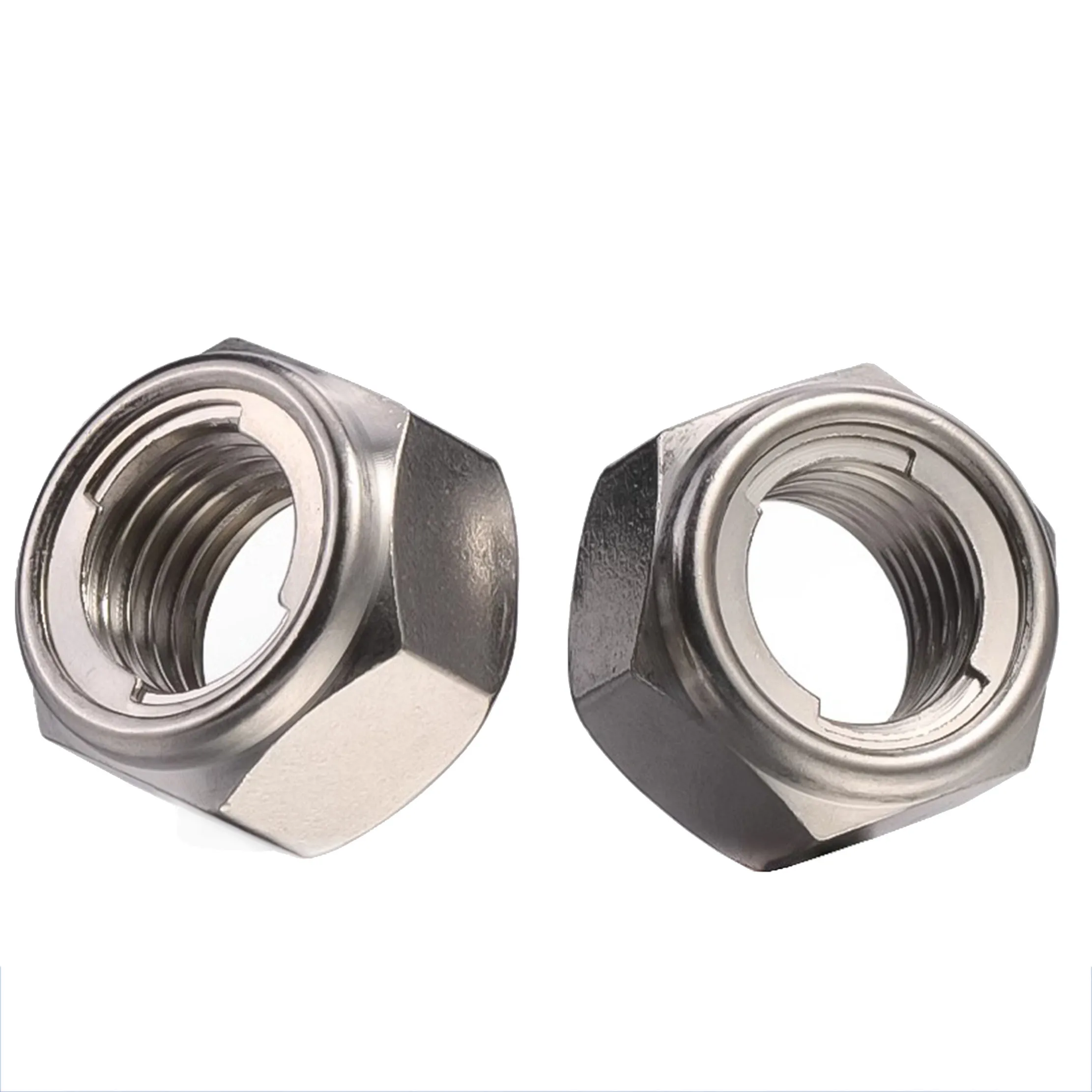 M3 M4 M5 M6 M8 M10 M12-M30 304/316 Edelstahl Metrische Vollmetall-Einsatz-Sechskant-Selbstsichernde Mutter Sicherungsmutter DIN980 GB6184 – Detail 3