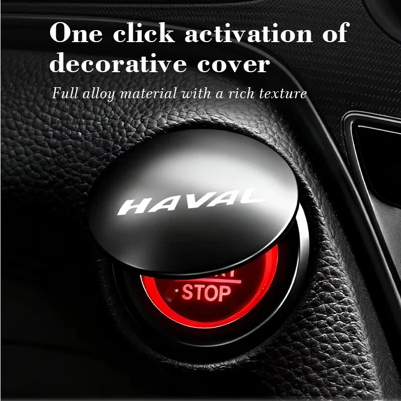 Car Engine Start Stop Button Cover Scratch Proof Wear Resistant Protector for Haval Jolion H6 M6 Dargo Raptor F7 H7 H9