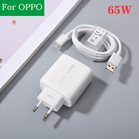 Original 65W Supervooc 2.0 Fast Charger EU For OPPO Find X2 X5 X3Pro Reno5 4 7 8Pro Ace2 R17 Realme X50Pro GT2 Neo2 Type-C Cable