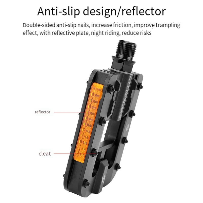 Liteplus Aluminum Alloy Bicycle Folding Pedals Anti-Skid Windward Small Wheel Folding Bicycle Pedals Bike Accessories