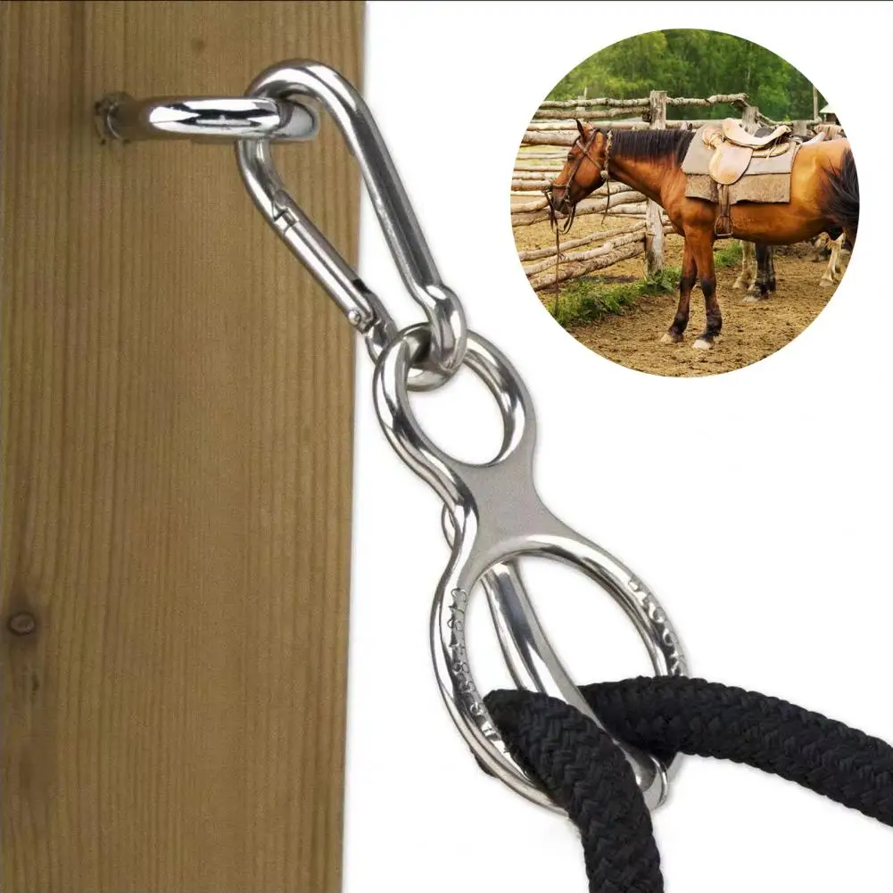 

1 Set Heavy-Duty Horse Tie Ring Rustproof Quick Release Prevent Pulling Cross Tie Ring Horse Rigging Equipment Safety Accessory