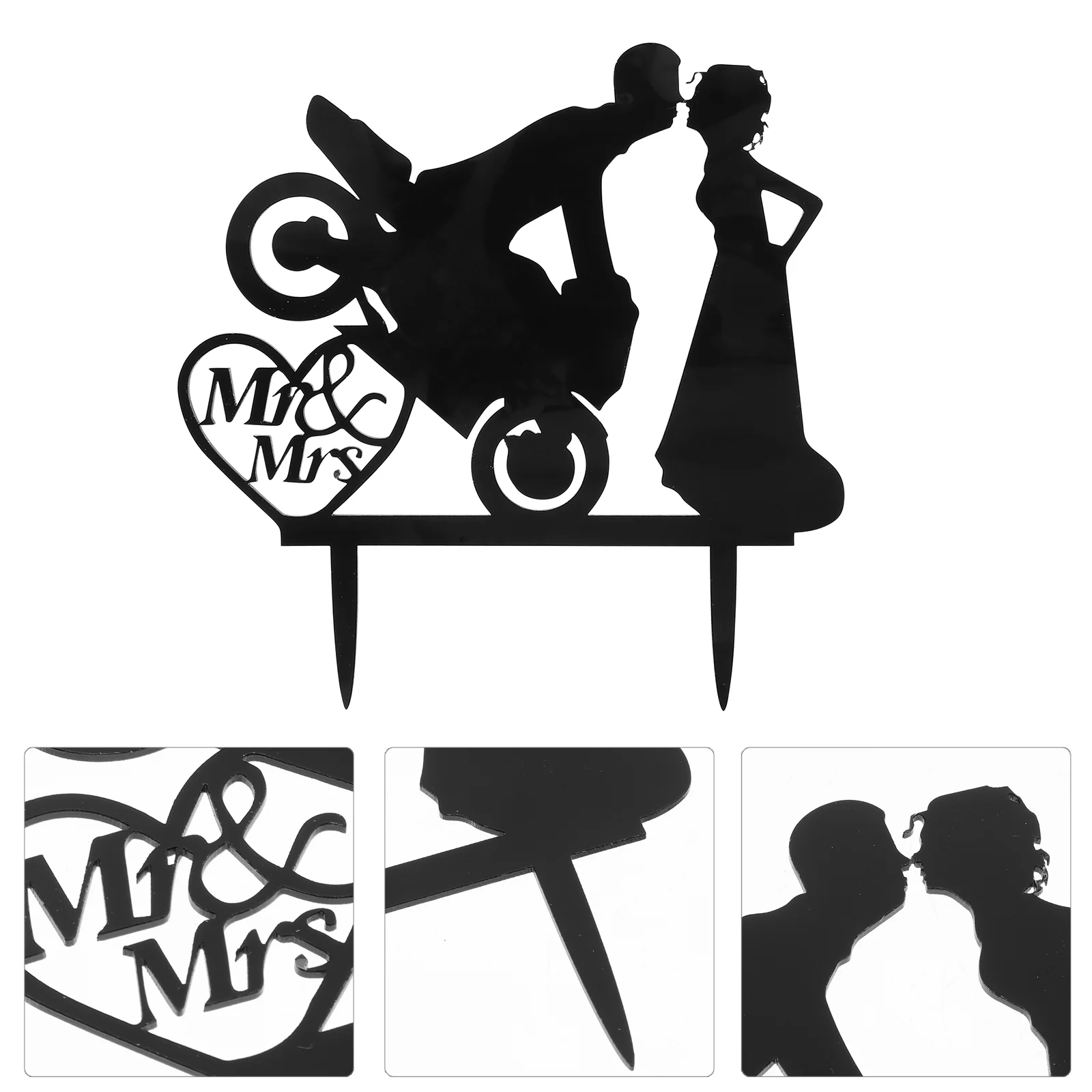 

Wedding Cake Topper Toppers for Bride and Groom Decor Motorcycle Cycling Decoration Cakes Paper