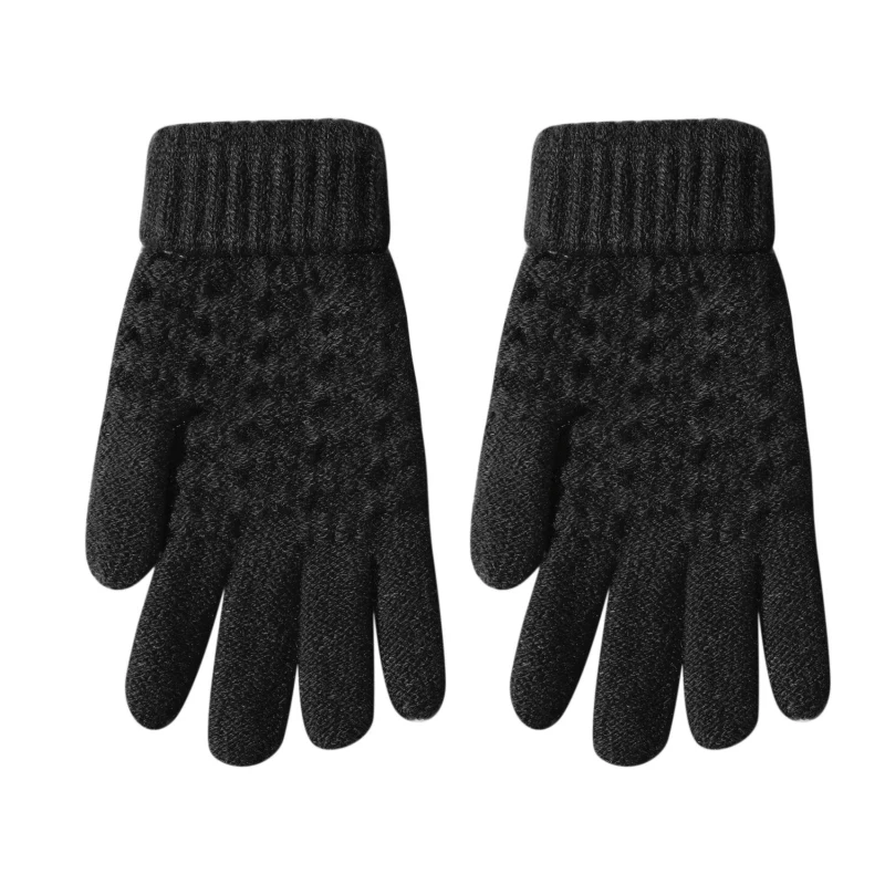 Children\'s Gloves Winter Warm Comfortable Soft Knitted Velvet Jacquard Clothing Accessories Practical Convenient Kids Gloves