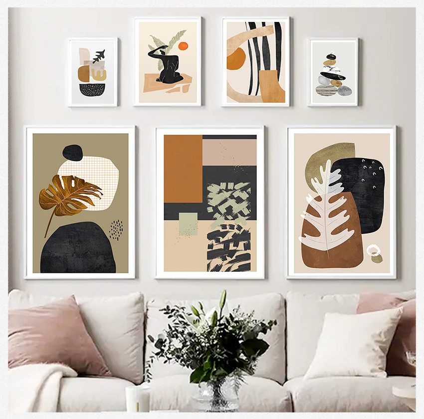 Nordic Posters Print Wall Art Picture Living Room Interior Home Decor Scandinavia Abstract Geometric Canvas Painting Gallery