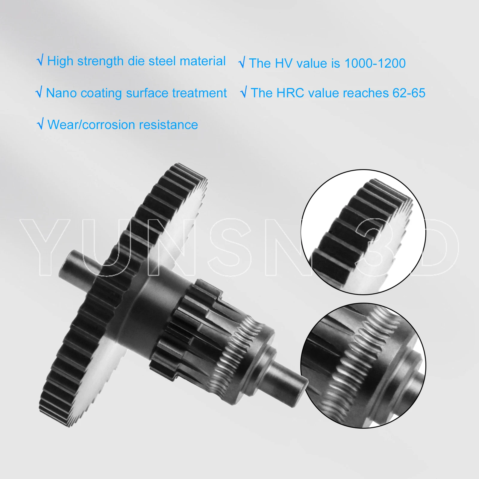 Zahnradsatz für Flashforge Adventurer 5M/5M Pro Extrusionskopf CNC Nanobeschichteter Extruder Dual Drive Gear 3D-Drucker Hotend Druckteil – Detail 5