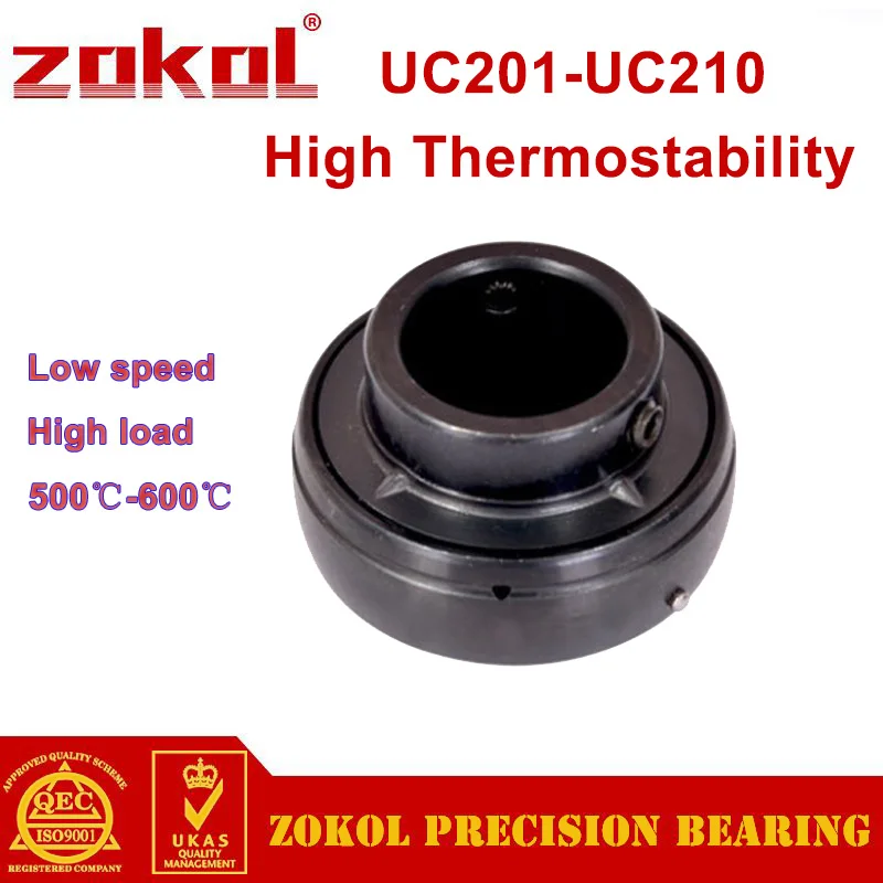 

600℃ High-temperature Resistant Insert Bearing UC203 UC204 UC205 UC206 UC207 UC208 UC209 UC210 Kilns Metallurgy Glass Bearing