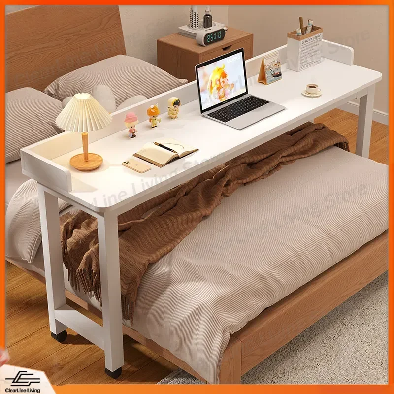 Mobile Overbed Table Laptop Desk Adjustable Bedside Computer Stand Lazy Sofa Tray Multifunctional Writing Desk for Home