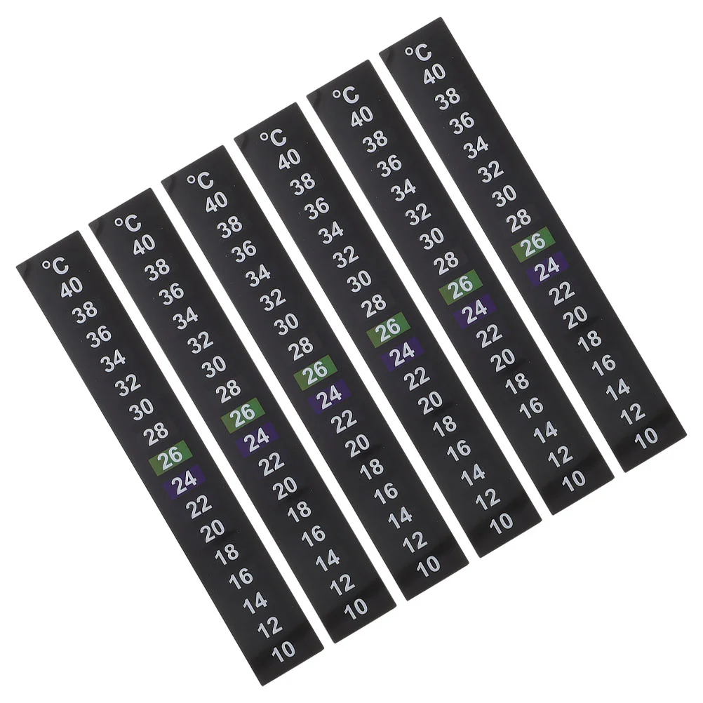 6 Buah Stiker Perubahan Warna Suhu Monitor Termometer Luar Ruangan Pengukur Air Hewan Peliharaan