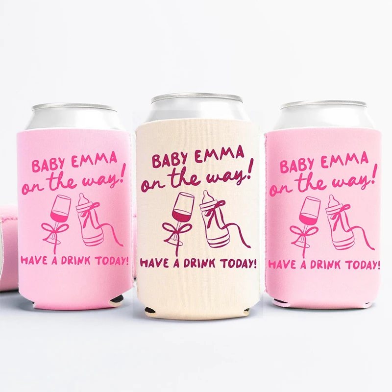 

15Pcs Personalized Baby Shower Can Coolers Custom Gender Reveal Can Coolers Baby Shower Favors Newborn Gender Reveal Beer Gifts