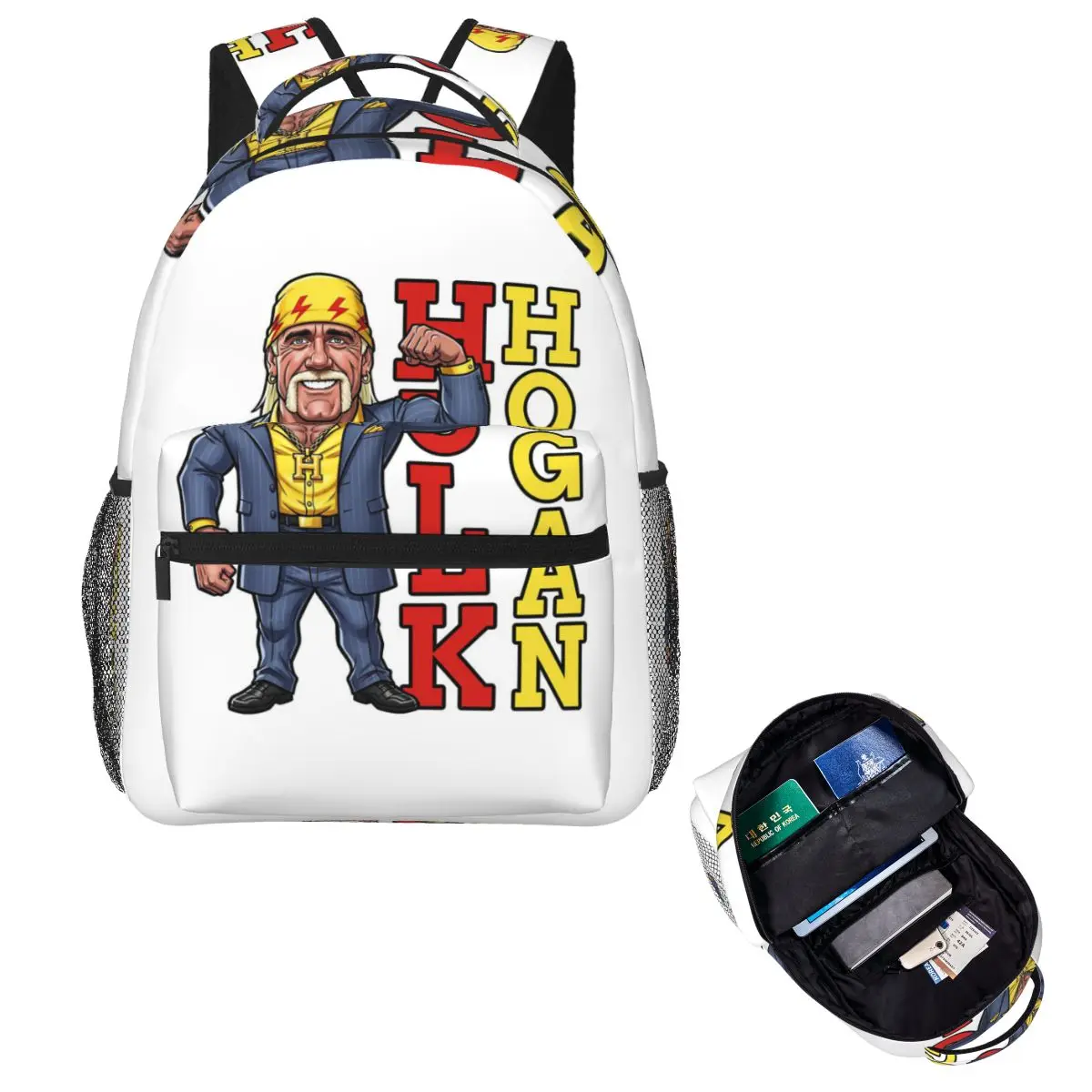 

Caricature Of Hulk Hogan The Legendary American Wrestler And Actor Student Backpack Bag Daypack Fashion Bookbag Shoulder Bags