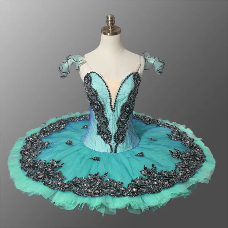 Professional Custom Size MOQ 1PCS Girls Classical Blue Ballet Tutu Costume
