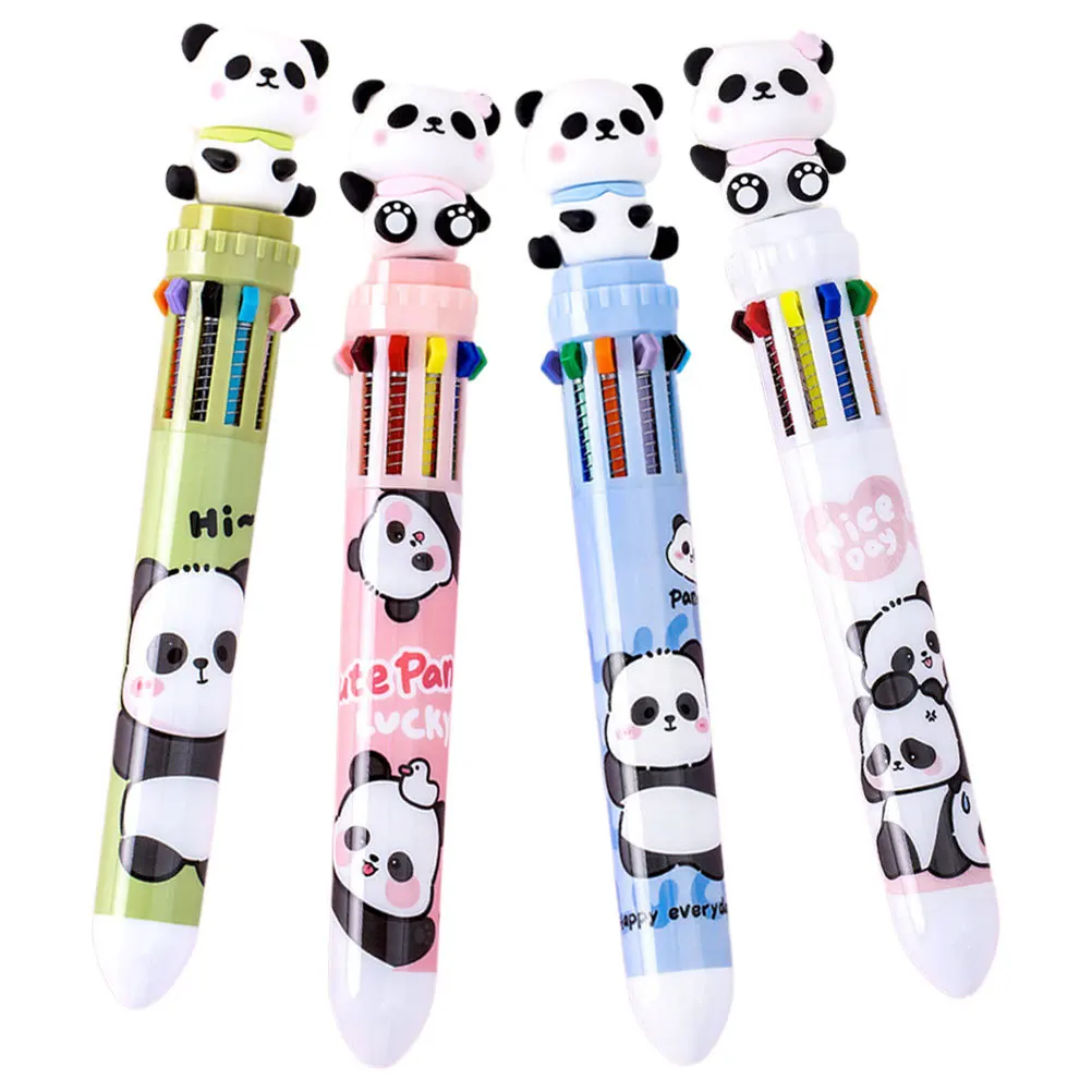 

4Pcs Panda Ballpoint Pen Multicolor Smooth Writing Daily Use Office School Student Gifts Students School Gift Ballpoint Pen
