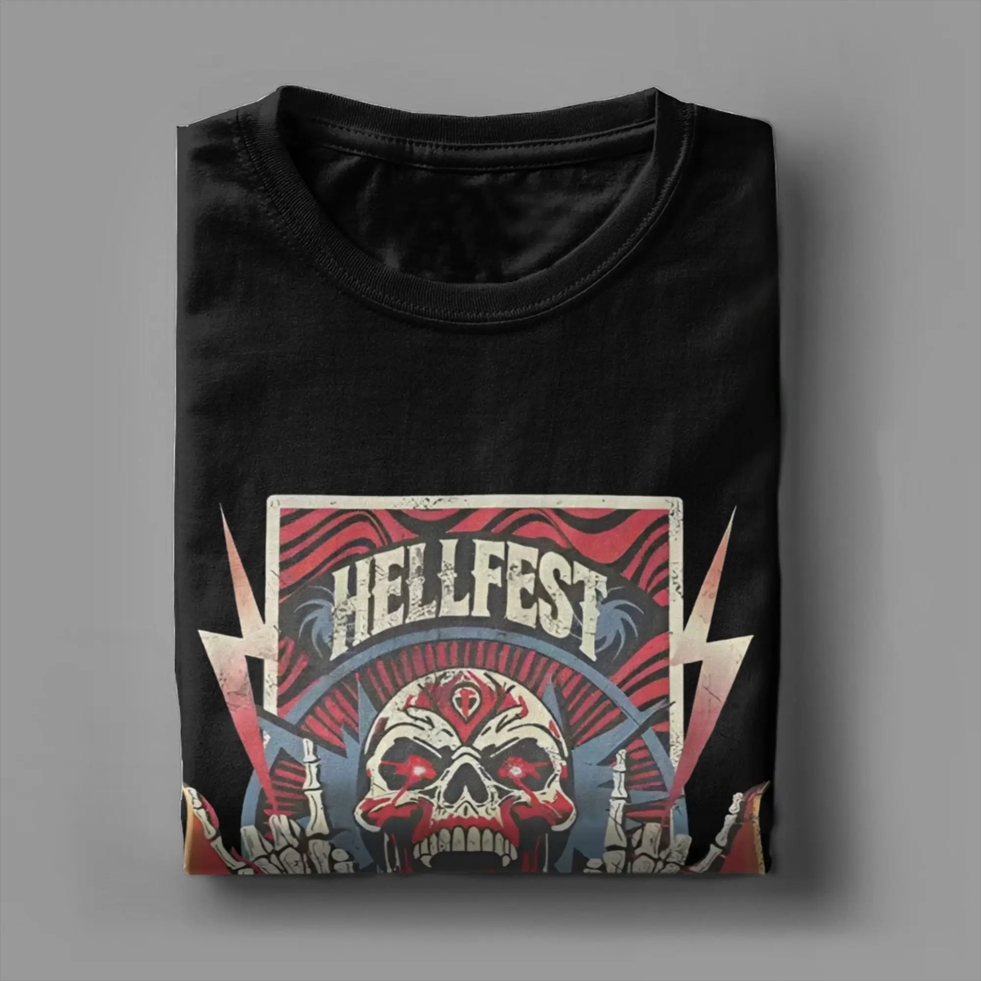 Hellfest เพลง 2025 เสื้อยืด Hippie T เสื้อแขนสั้น Aesthetic TShirt ฤดูร้อน Cotton Crewneck OVERSIZE Tees