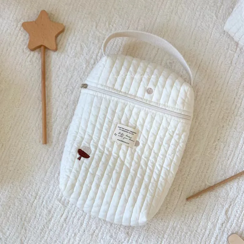 Tas Popok Bayi Portable Berbahan Quilted, Organizer Popok Bayi Bordir, Tas Ibu, Aksesoris Bayi, Tas Penyimpanan Perlengkapan Bayi