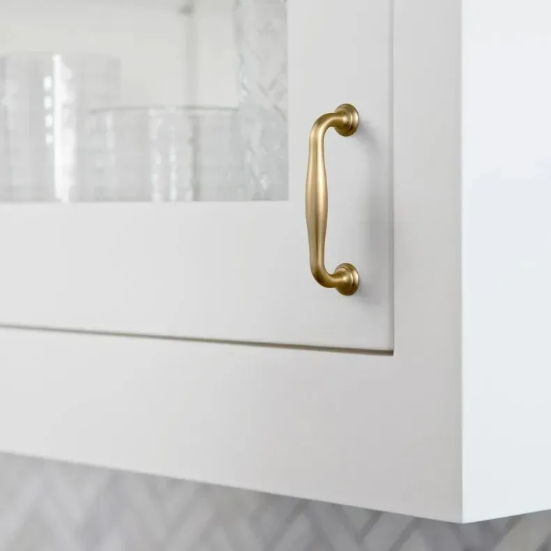 Antique Brass Cabinet Pulls Hardware for BedroomVintage Brass Solid Drawer Handles for Kitchen Cabinets and Dresser Drawers