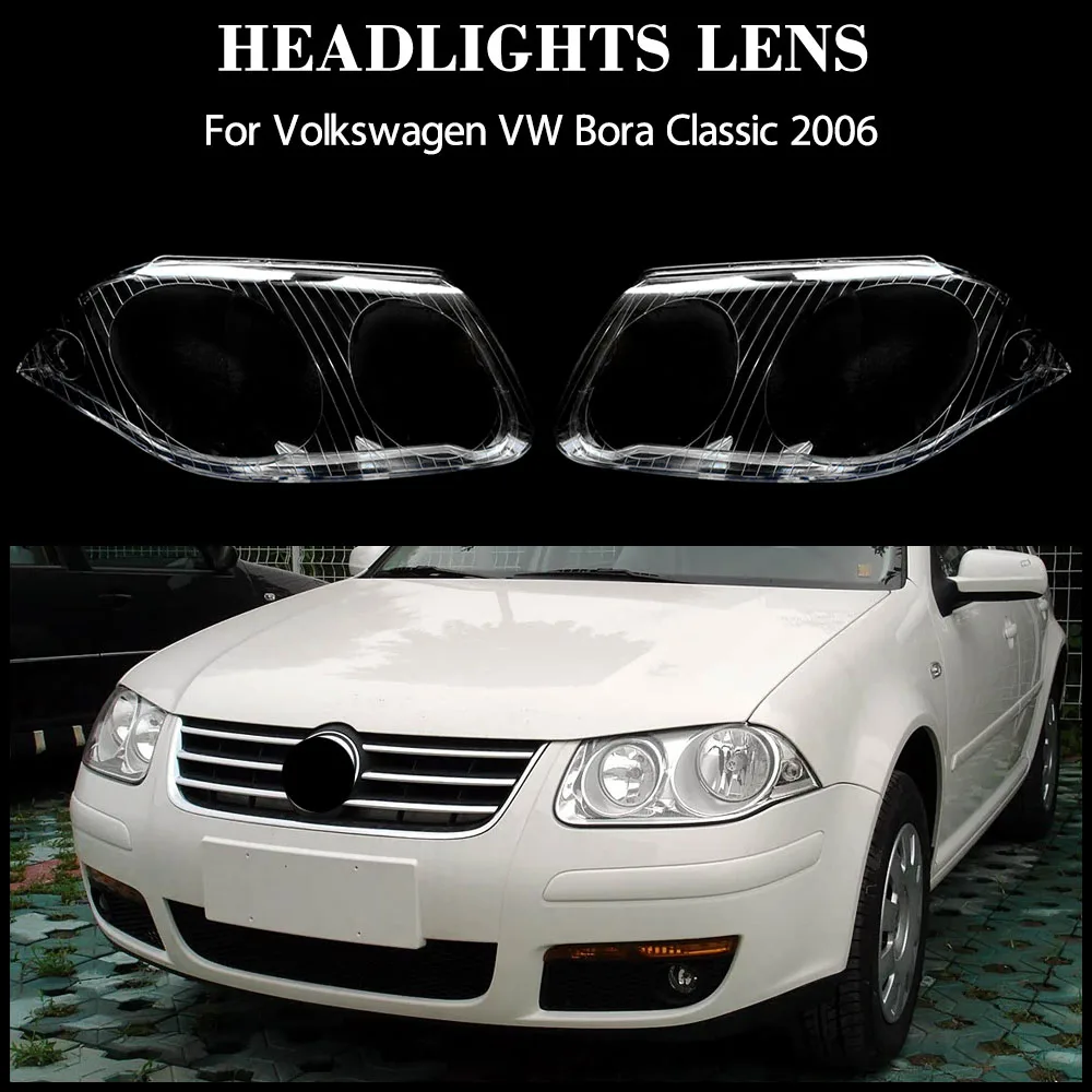 

For Volkswagen VW Bora Classic 2006 Car Accessories Headlight Lens Cover Headlamp Shell Lampshade Transparent Shade Mask Glass