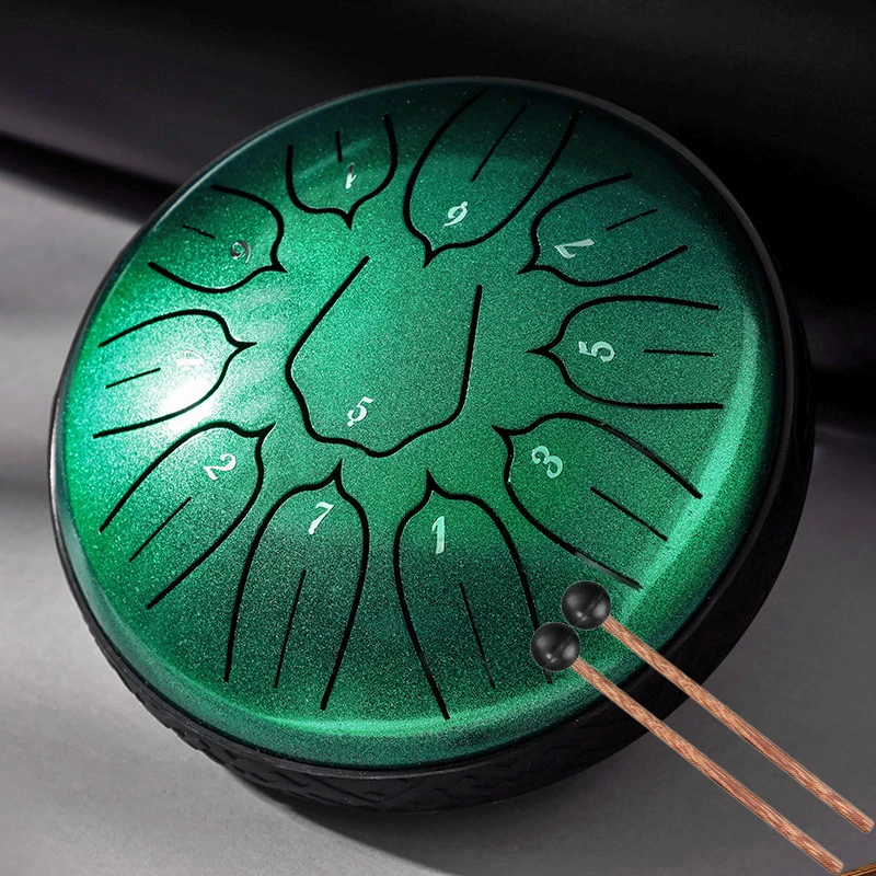 

Hluru Glucophone Steel Tongue Drum 6 Inch 11 Notes D5 Drums Tone Ethereal Handpan Drum Instrument Musical Instruments