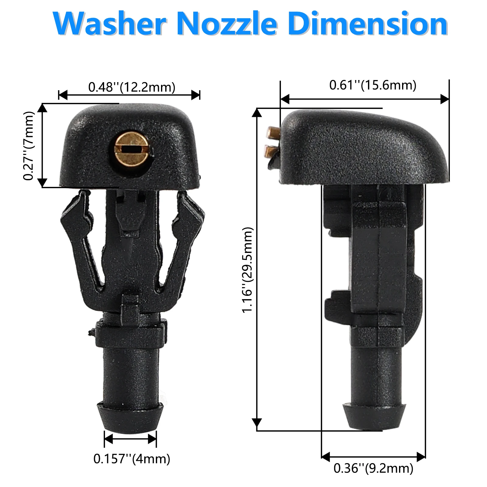 Erick\'s Wiper 2Pcs/lot Front Windshield Wiper Hood Washer Jet Nozzle Sprayer For Ford Falcon BA BF Territory SX 2004 - 2009