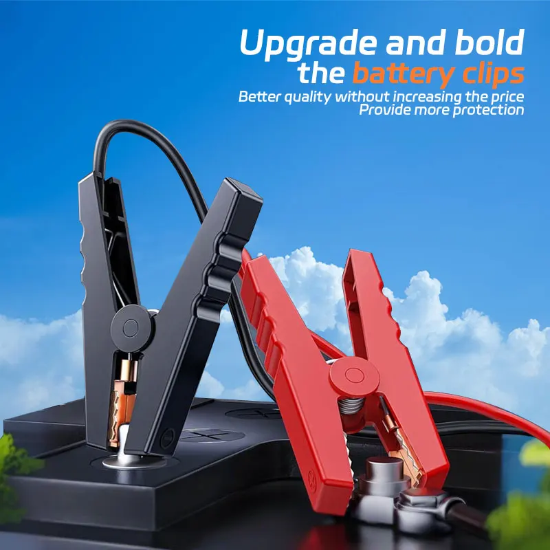 Power Bank Car Jump Starter Portable Car Battery Emergency Booster Wireless Charging 12V Auto Starting Device - Image 3