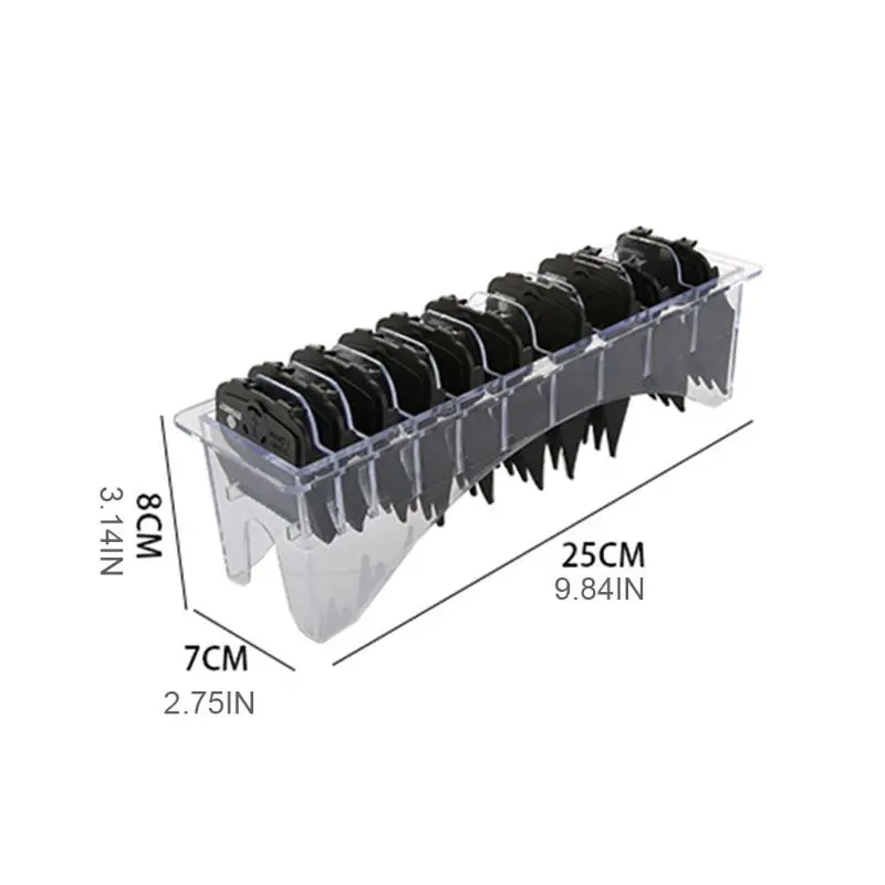 10PCS Hair Combs Guide Plastic Hairs Trimmer Limit Comb Attachments Professional Salon Tool