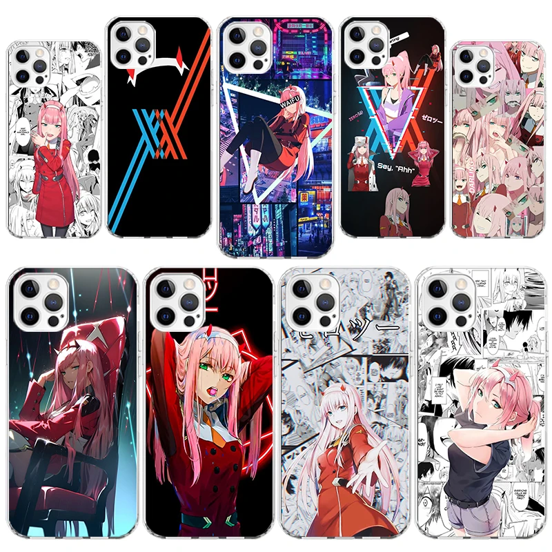 Darling In The FranXX Anime Phone Case Cover for iPhone 16 15 14 Plus 13 12 Mini 11 Pro Max X XS XR 7 8 + SE Apple Soft Shockpro