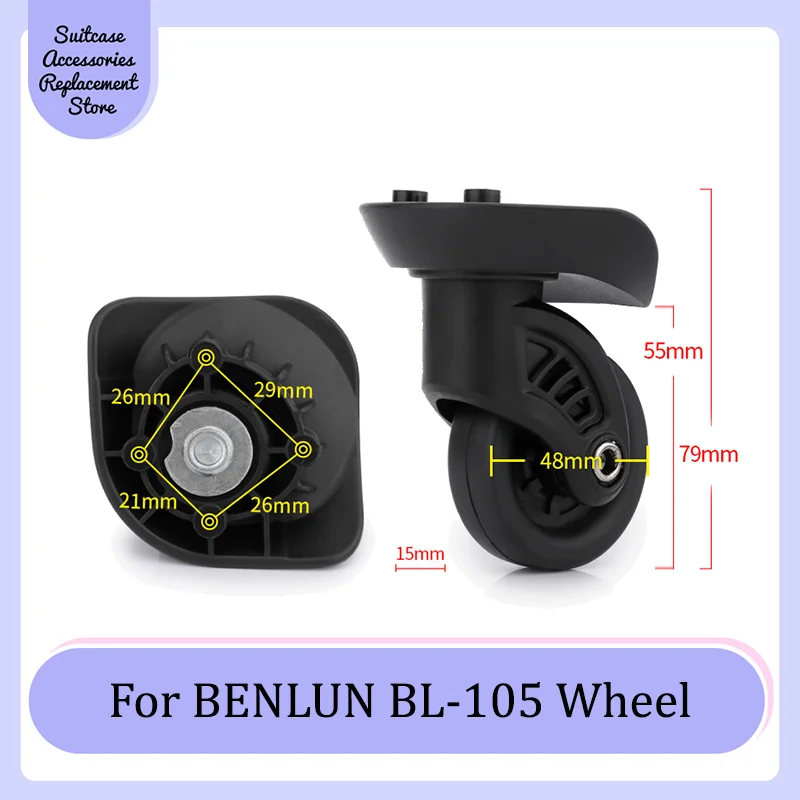 

For BENLUN BL-105 Rotating Smooth Silent Shock Absorbing Wheel Accessories Wear-resistant Universal Wheel Replacement Suitcase