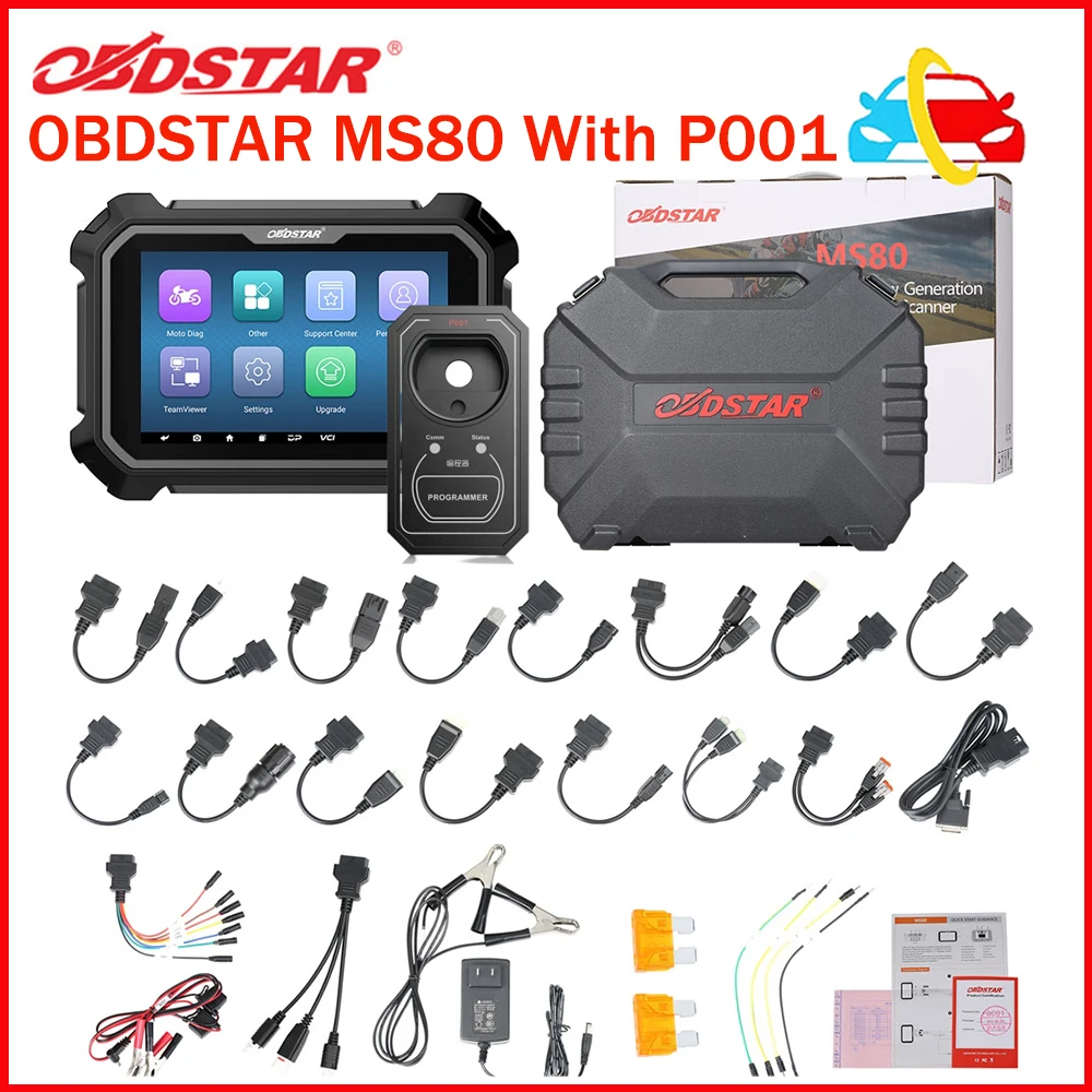 OBDSTAR MS80 With P001 Standard Intelligent Motorcycle Diagnostic Tool Plus IMMO Function Plus P001 2 Years Free Update