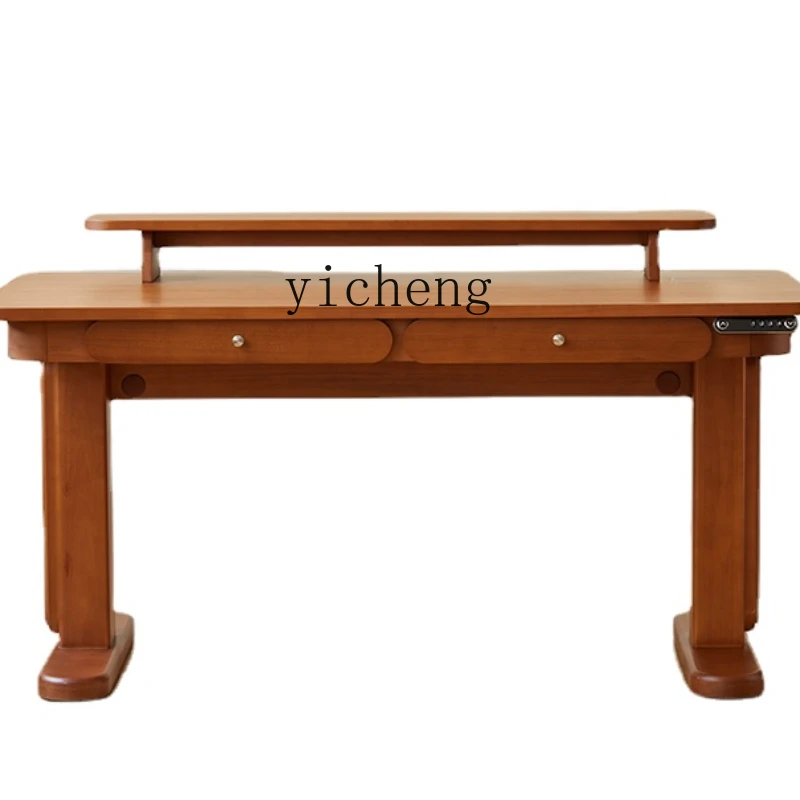 

Zc Solid Wood Electric Lifting Desk Simple Living Room Study Computer Desk Desk Study Table