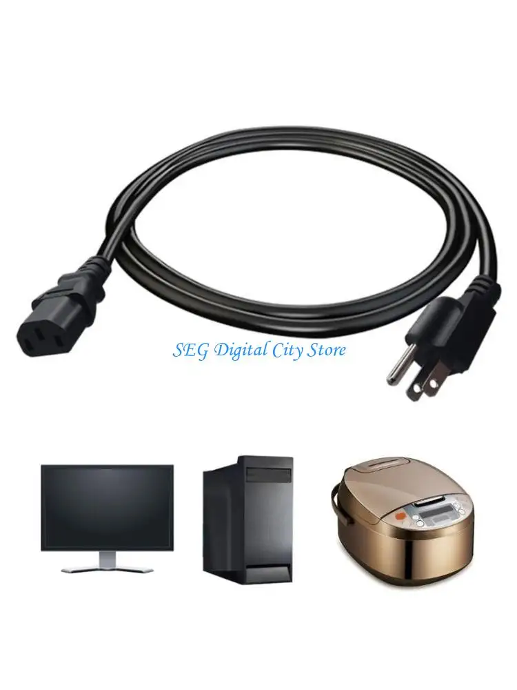 

U75B US 5-15P to C13 Extension Power Cable NEMA 5-15P Male to C13 Female Power Converters Cable for TV PC Computer