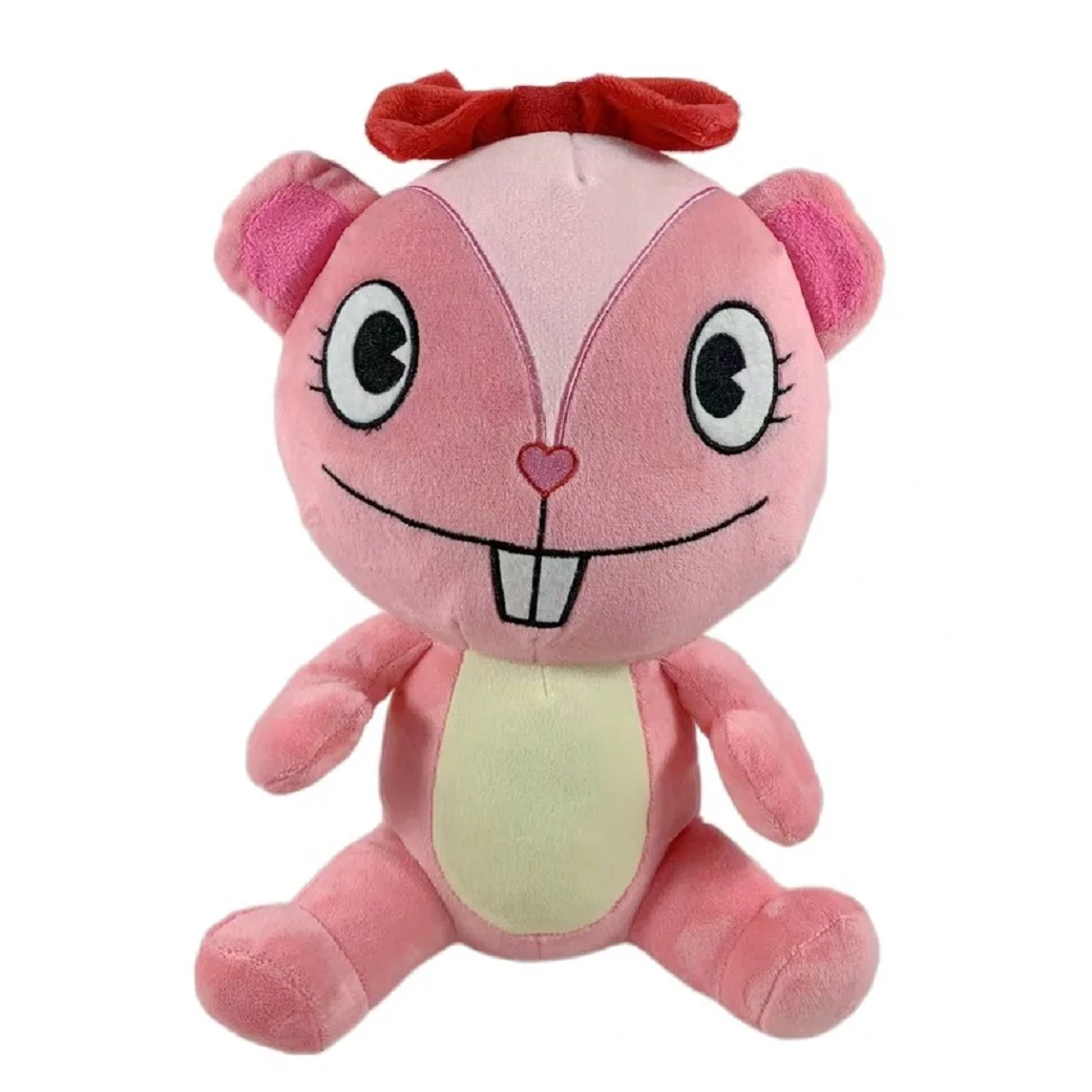 HTF-Jouets en peluche Happy Tree Friends pour enfants, Anime, Soldat Fliqpy, Poupées militaires Flipy Butter, Cadeau pour enfants, 28cm