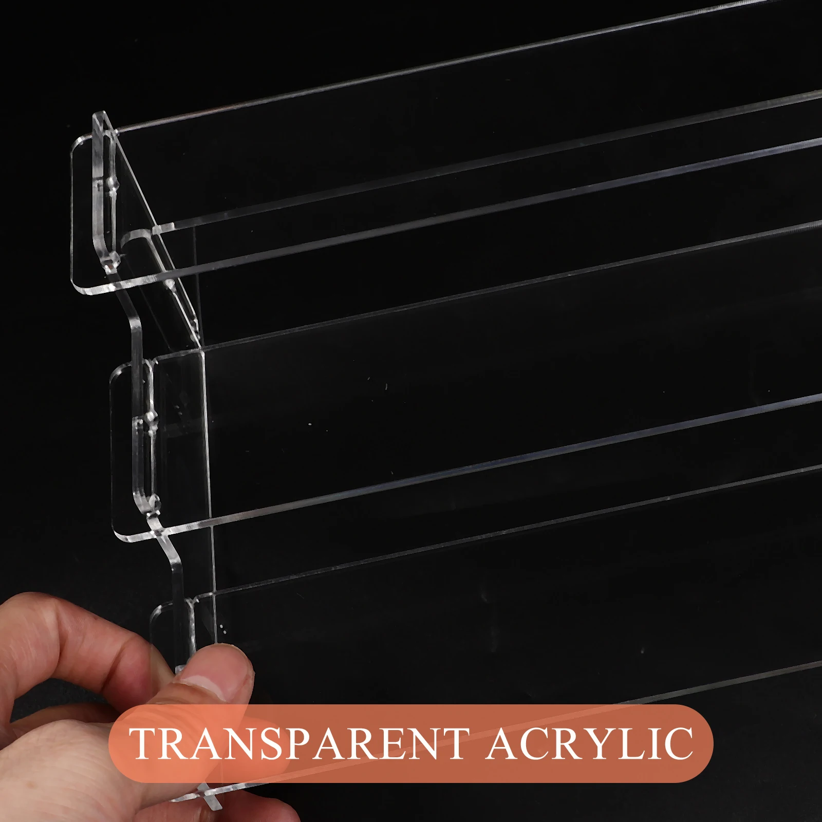 25Cm Three Tier Transparent Acrylic Display Stand Stair Type Clear Shelf ganizer Jewelry Necklace Bracelet Ring Holder Figurine