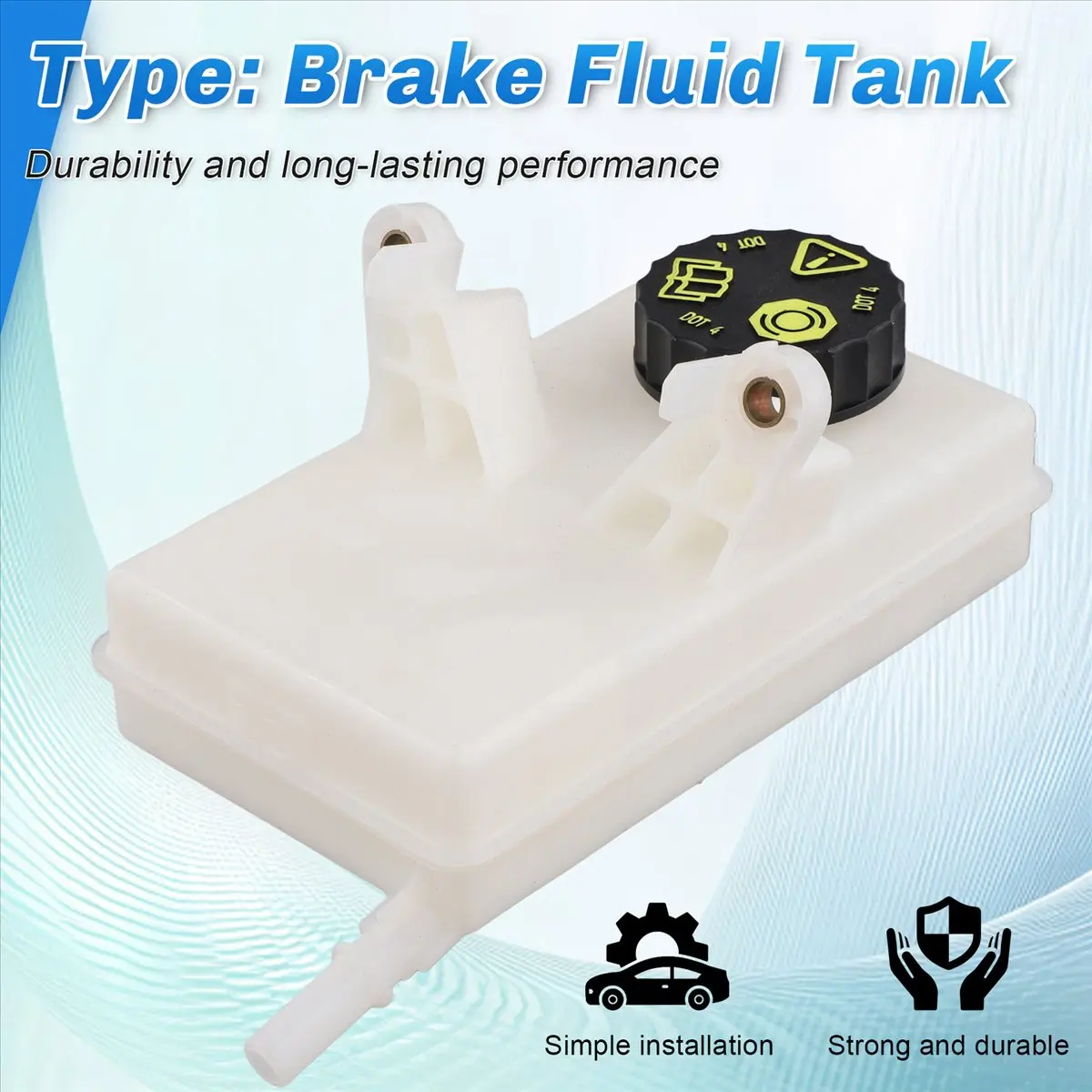 NCSMT Car Brake Oil Pot Brake Fluid Tank Above Quadrate for Peugeot Citroen 3008 DS5 4635C3 9680907780