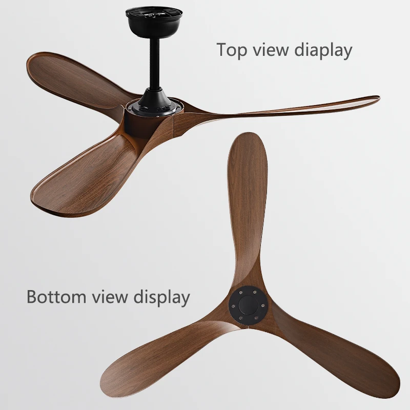 42 52 60 Inch Ceiling Fan Industrial Vintage ABS Ventilator No Light Remote Control Decorative Blower Retro Large Fans